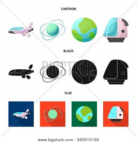 Vector Design Of Mars And Space Icon. Set Of Mars And Planet Vector Icon For Stock.