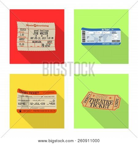 Isolated Object Of Ticket And Admission Icon. Collection Of Ticket And Event Stock Symbol For Web.