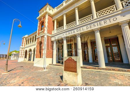 Barstow, California, Usa - August 15, 2018: Barstow Harvey House Or Railroad Depot, Is A Historic Bu