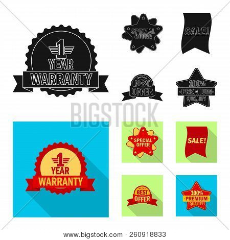 Vector Illustration Of Emblem And Badge Icon. Set Of Emblem And Sticker Vector Icon For Stock.