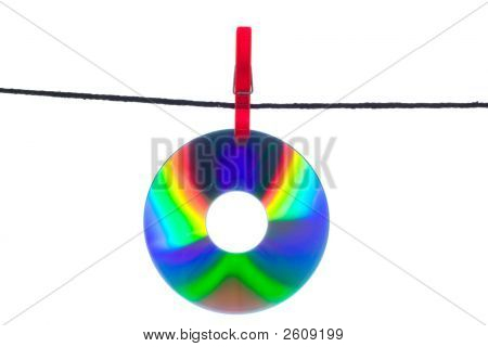 CD en la línea de ropa
