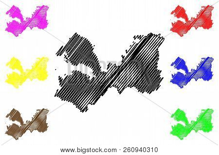 Leningrad Oblast (russia, Subjects Of The Russian Federation, Oblasts Of Russia) Map Vector Illustra