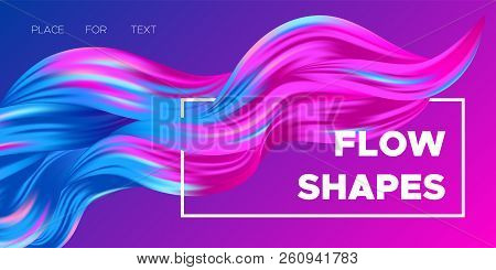 3d Abstract Background. Colorful Wave Shapes. Trendy Vector Illustration Eps10 For Your Creative Des