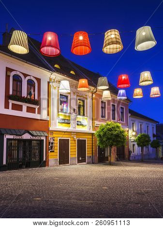 Szentendre, Hungary - August 17, 2018: Colourful Shops In The Old Town Of Szentendre In Hungary.