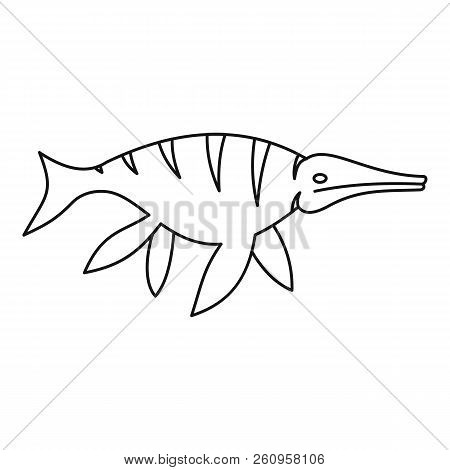 Ichthyosaur Dinosaur Icon. Outline Illustration Of Ichthyosaur Dinosaur Icon For Web