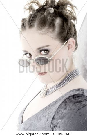 Bella teen girl close up con gran da fare.