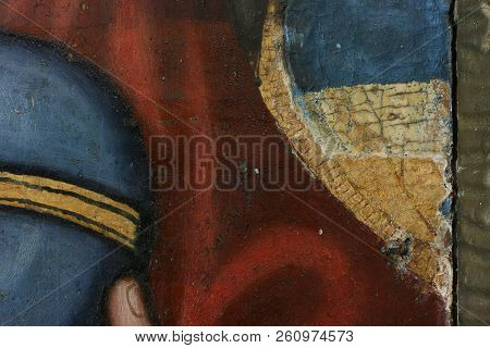 Restoration: Close Up Of A Painting Final Retouch