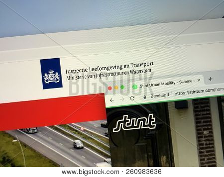 Amsterdam, Netherlands - October 1, 2018: Websites Of The Dutch Human Environment And Transport Insp