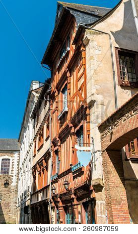 Traditional Half-timbered Houses In The Old Town Of Rennes - Brittany, France
