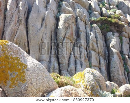 Granite Rocks With Mediterranean Vegetation, Capo Testa, Santa Teresa Gallura, Italy
