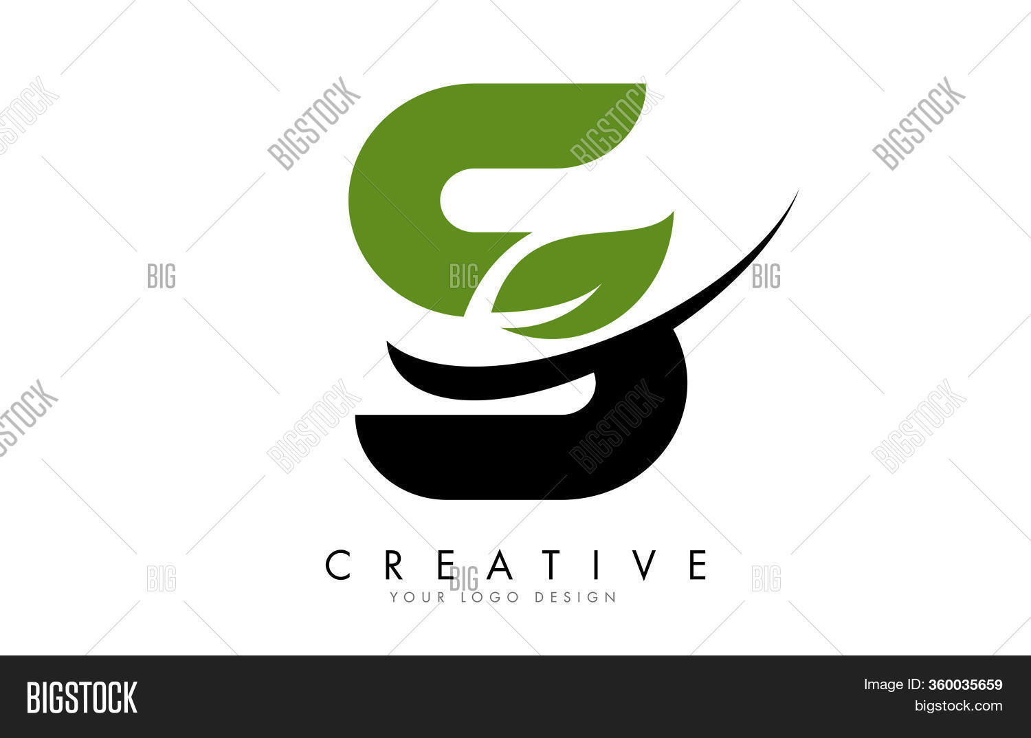 Letter S Leaf Vector & Photo (Free Trial) | Bigstock