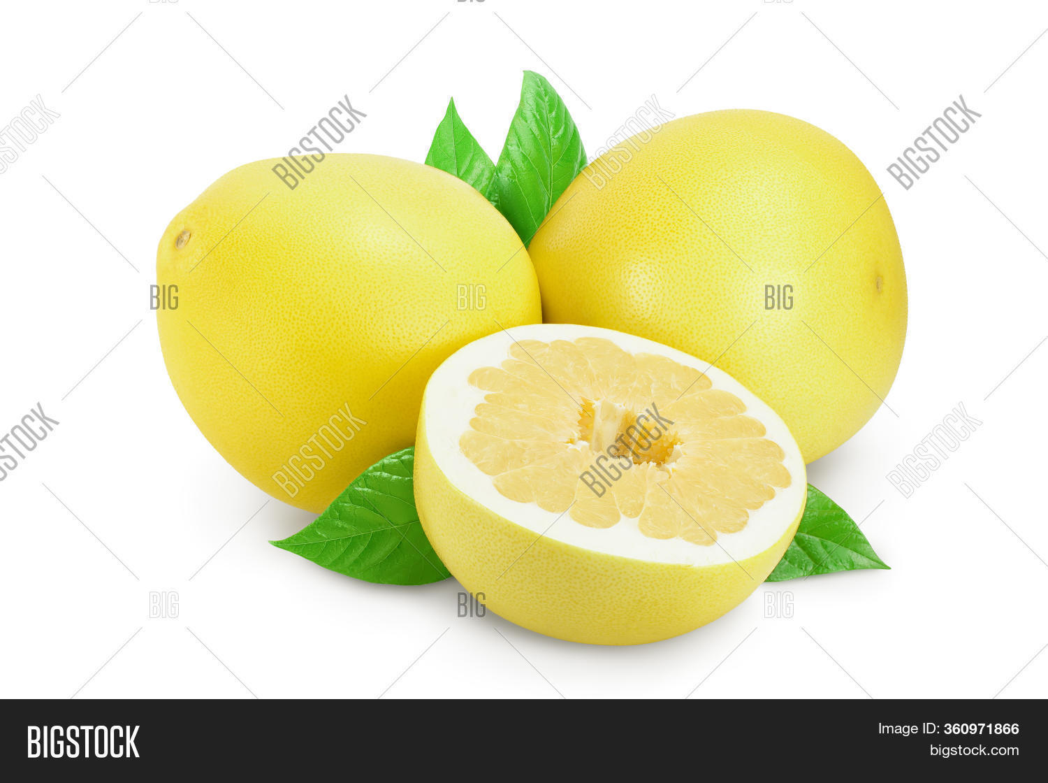 Pomelo Half Leaf Image & Photo (Free Trial) Bigstock