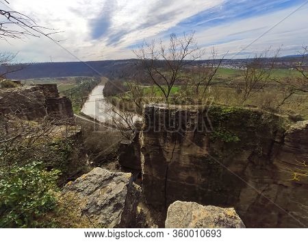 Rocks Of The Hessigheimer Felsengaerten Near Town Of Hessigheim