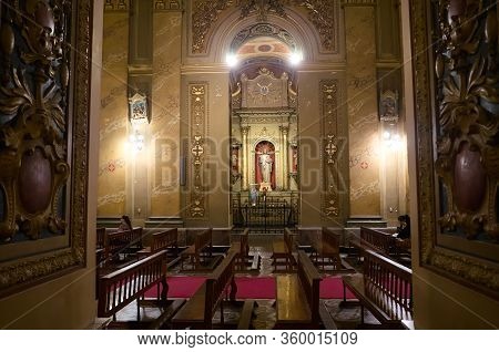 Cordoba, Argentina - January, 2020: Interior Of Cethedral Of Cordoba Church ( Iglesia De Nuestra Sen