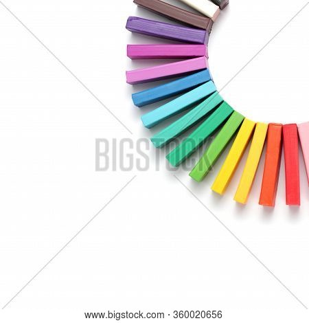 Set Of Colored Plasticine For Children Home Creativity Close-up, Top View, Flat Lay, Isolate, Copy S