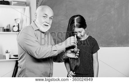 Microscopy. Analysis And Synthesis. Expand Knowledge Of World. Biological Sample. Mature Teacher Loo