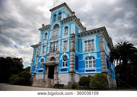 Colombres - Asturias - Spain - May 8, 2019 Museo De Indianos.the Indiano Archive Foundation In Colom
