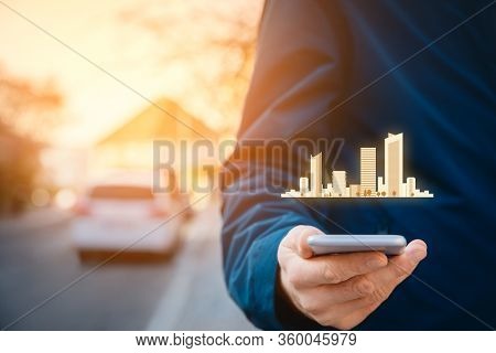 Smart Intelligent City Concept - Communication Technology (ict) And Internet Of Things (iot) Technol