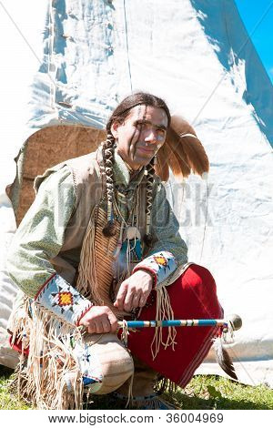 North American Indian in full dress
