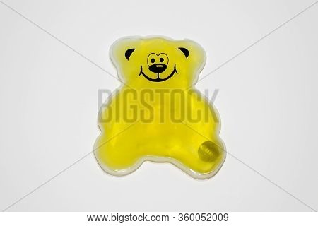 Yellow Bear Hot Pack Gel Isolated On White Background