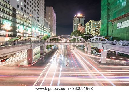 Yangon, Myanmar : December-16-2016 : The Crossroads Of Sule Pagoda Road And Mahabandoola Road Where 