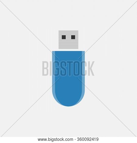 Usb Flash Drive. Vector Simple Modern Icon Design Illustration.