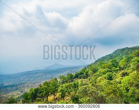 Beautiful Scenery View From Yeabmek Cliff On Phu Kradueng Mountain National Park In Loei City Thaila