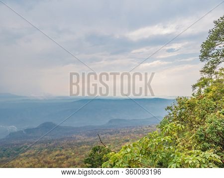 Beautiful Scenery View From Phu Kradueng Mountain National Park In Loei City Thailand.phu Kradueng M
