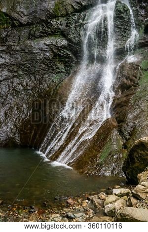 Makhuntseti Waterfall Near Batumi In Adjara Region, Georgia