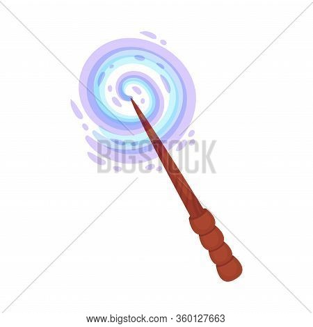 Fairy Stick With Sparkling Glow For Magic Enchantment Vector Illustration