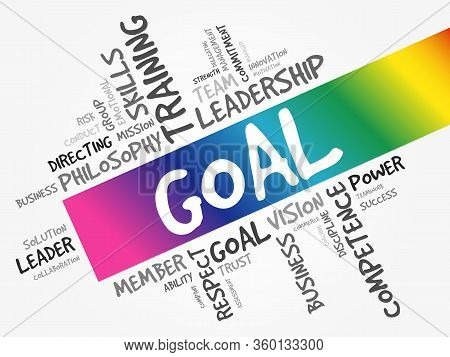 Goal Word Cloud Collage, Business Concept Background