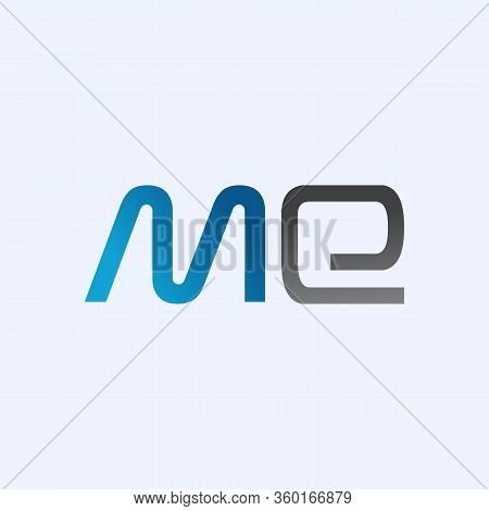 Initial Me Letter Logo Vector Template. Abstract Letter Me Logo Design. Minimalist Linked Letter Tre
