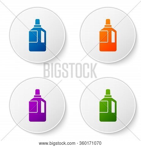 Color Fabric Softener Icon Isolated On White Background. Liquid Laundry Detergent, Conditioner, Clea
