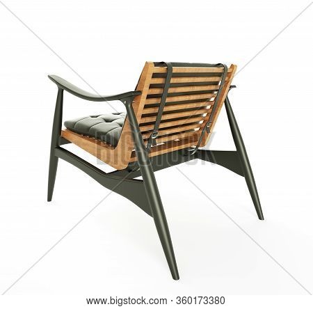 3d Rendering Of Modern Chair Made Of Isolated On A White Background