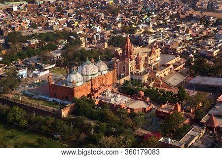 Krishna Janmastan Temple In Mathura, Up, Aerial Drone View, India