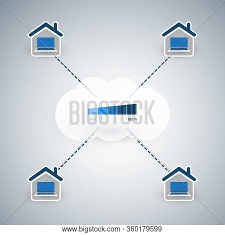 Increasing Number Of People Work At Home And Make Social Connections Through The Internet Only - Hom