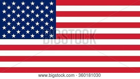 Usa National Flag. United States Of America. Vector Illustration