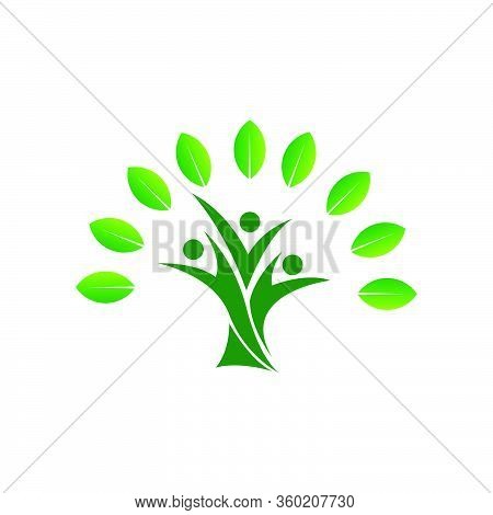 Abstrack People Tree Nature Logo Template Ready To Use