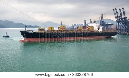 Yantian, China - November 15: Container Vessel Call At Port Yantian On November 15, 2018 In Yantian,