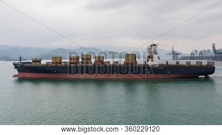 Yantian, China - November 15: Container Vessel Call At Port Yantian On November 15, 2018 In Yantian,
