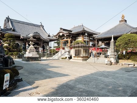 Tokushima, Japan - April 3, 2018: On The Grounds Of Idoji, Temple Number 17 Of Shikoku Pilgrimage