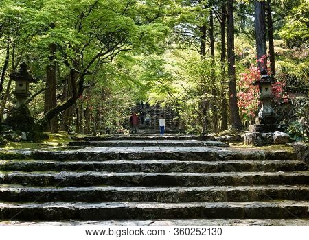 Kochi, Japan - April 6, 2018: On The Grounds Of Chikurinji, Temple Number 31 Of Shikoku Pilgrimage