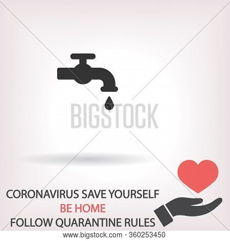 Kitchen Faucet Iconvector Icon , Lorem Ipsum Flat Design
