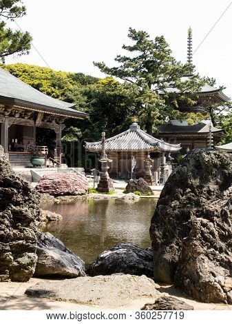 Tosashimizu, Japan - April 8, 2018: On The Grounds Of Kongofukuji, Temple Number 38 Of Shikoku Pilgr