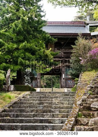 Kochi, Japan - April 6, 2018: Gates Of Konomineji, Temple Number 27 Of Shikoku Pilgrimage