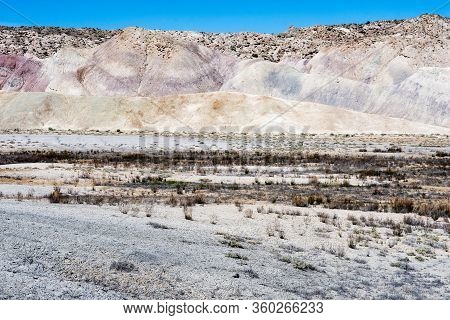 Scenic Badlands Along State Route 24 Near Caineville - Utah, Usa