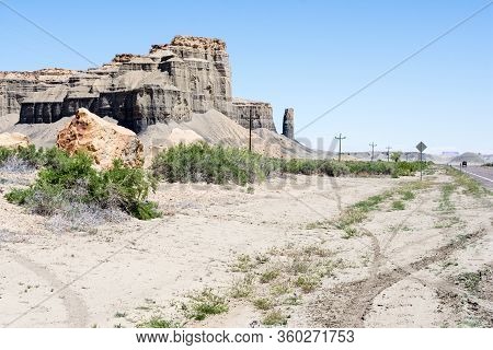 Beautiful Sandstone Rock Formations Along Scenic State Route 24 Near Caineville - Utah, Usa