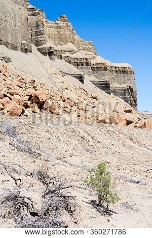 Beautiful Sandstone Rock Formations Along Scenic State Route 24 Near Caineville - Utah, Usa