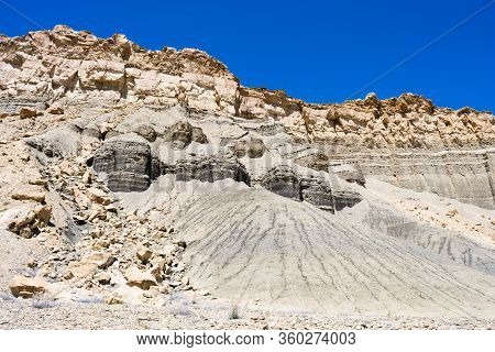 Beautiful Sandstone Rock Formations Along Scenic State Route 24 Near Caineville - Utah, Usa