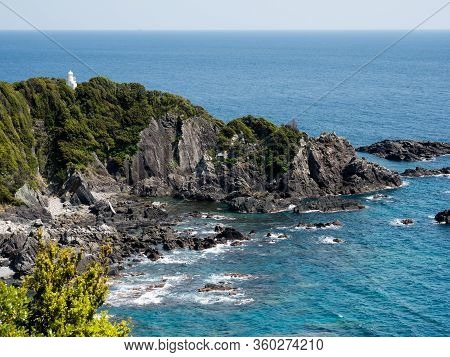 View Of Kanaezaki Lighthouse In Tosashimizu - Kochi Prefecture, Japan